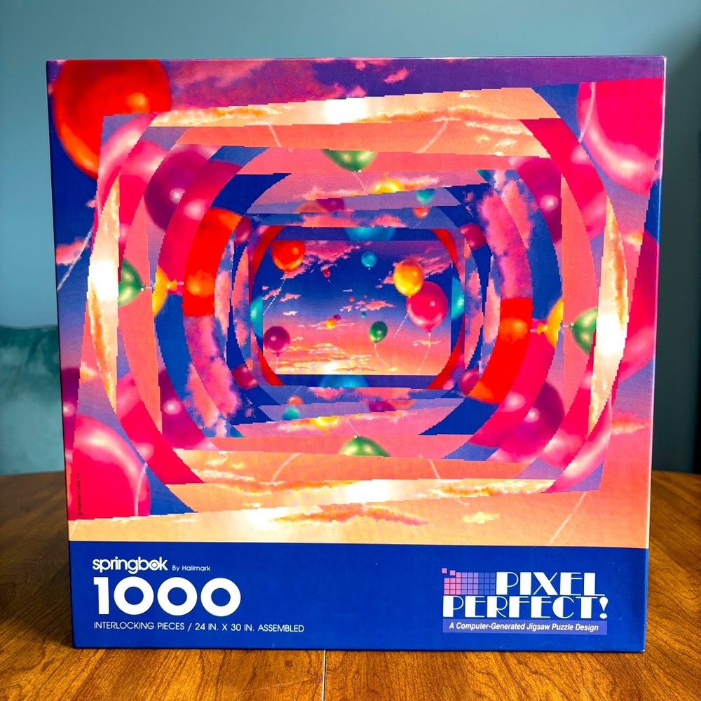 Vintage 1988 Pixel Perfect Computer Generated Jigsaw Puzzle Design 1000 Pieces